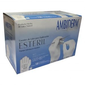 Guante estéril de látex para exploración c/100