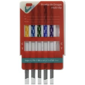 Tarjeta antidoping 5 parámetros con vaso recolector caja 25 piezas FastLine