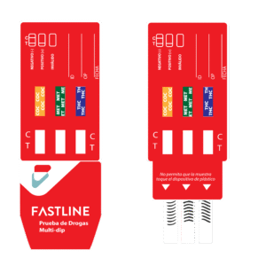 Tarjeta antidoping 3 parámetros con vaso recolector caja 25 piezas FastLine